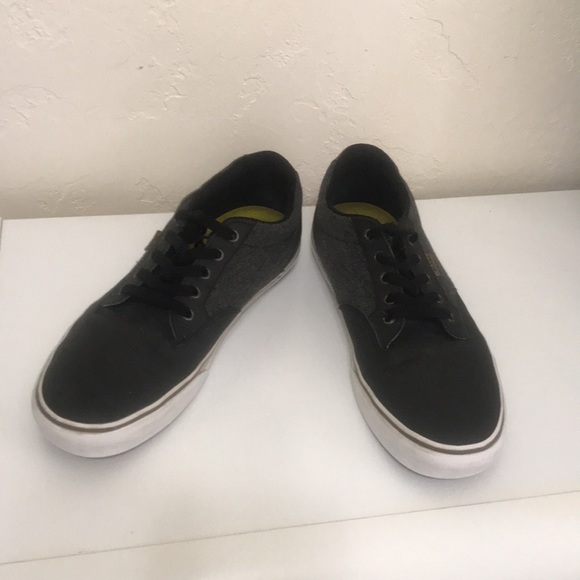 Vans Atwood Deluxe Mens Size 10.5 Black Dachshund Canvas Ortholite Sneaker Shoes - Picture 5 of 16